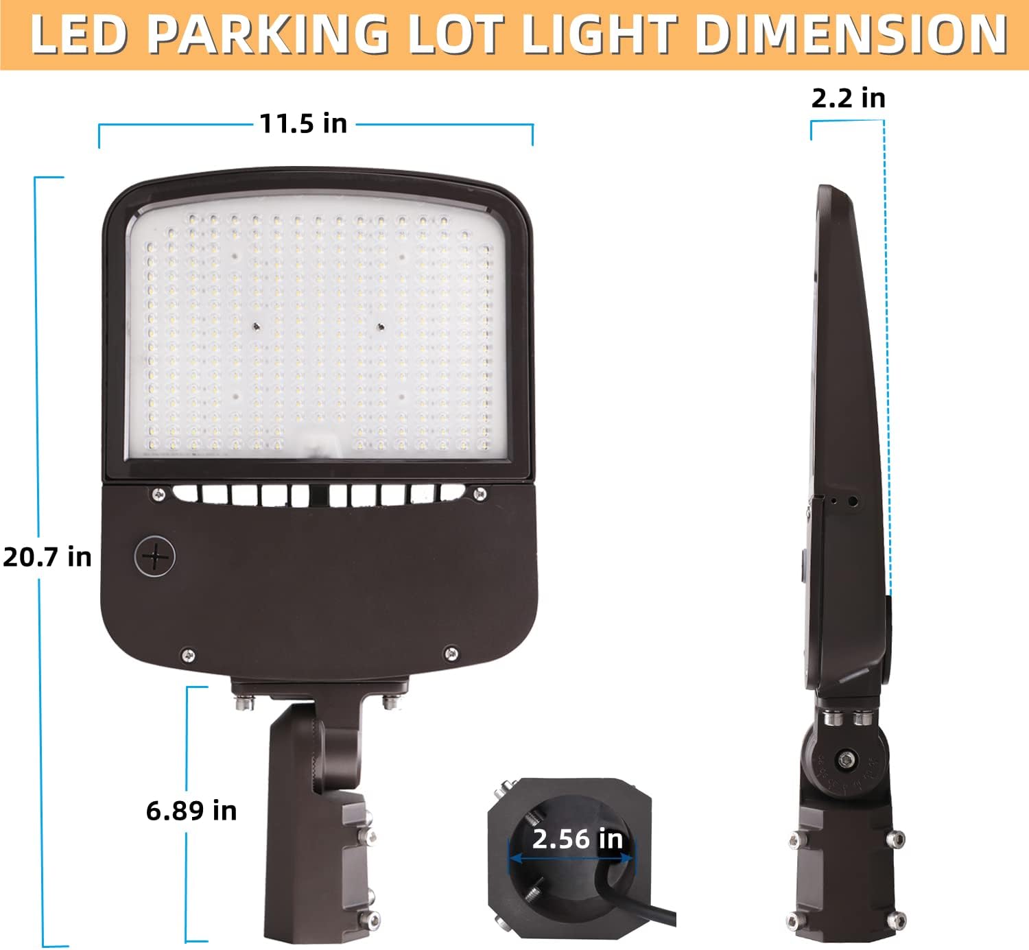 Luz de estacionamiento LED regulable de 200 W para exteriores con fotocélula del atardecer al amanecer, 30000LM (150LMW) 5000K 750W HPSHID Equiv,