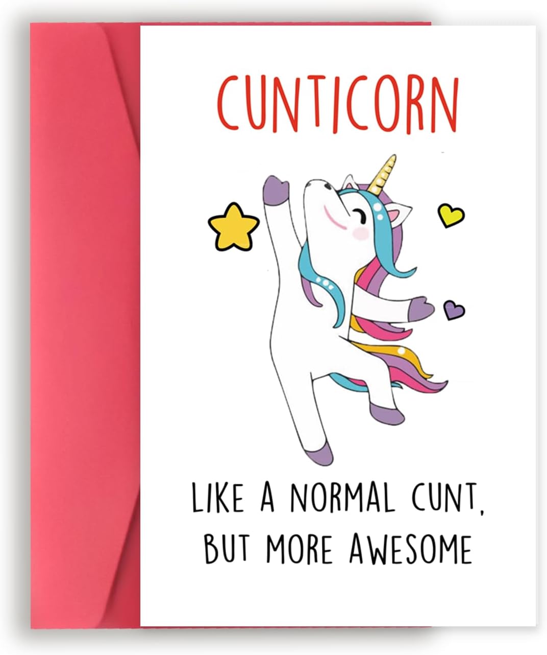 Tarjeta de feliz cumpleaños para mujeres y mujeres, divertido regalo de Cunticorn para prima, gran tarjeta de cumpleaños para mamá abuela, idea