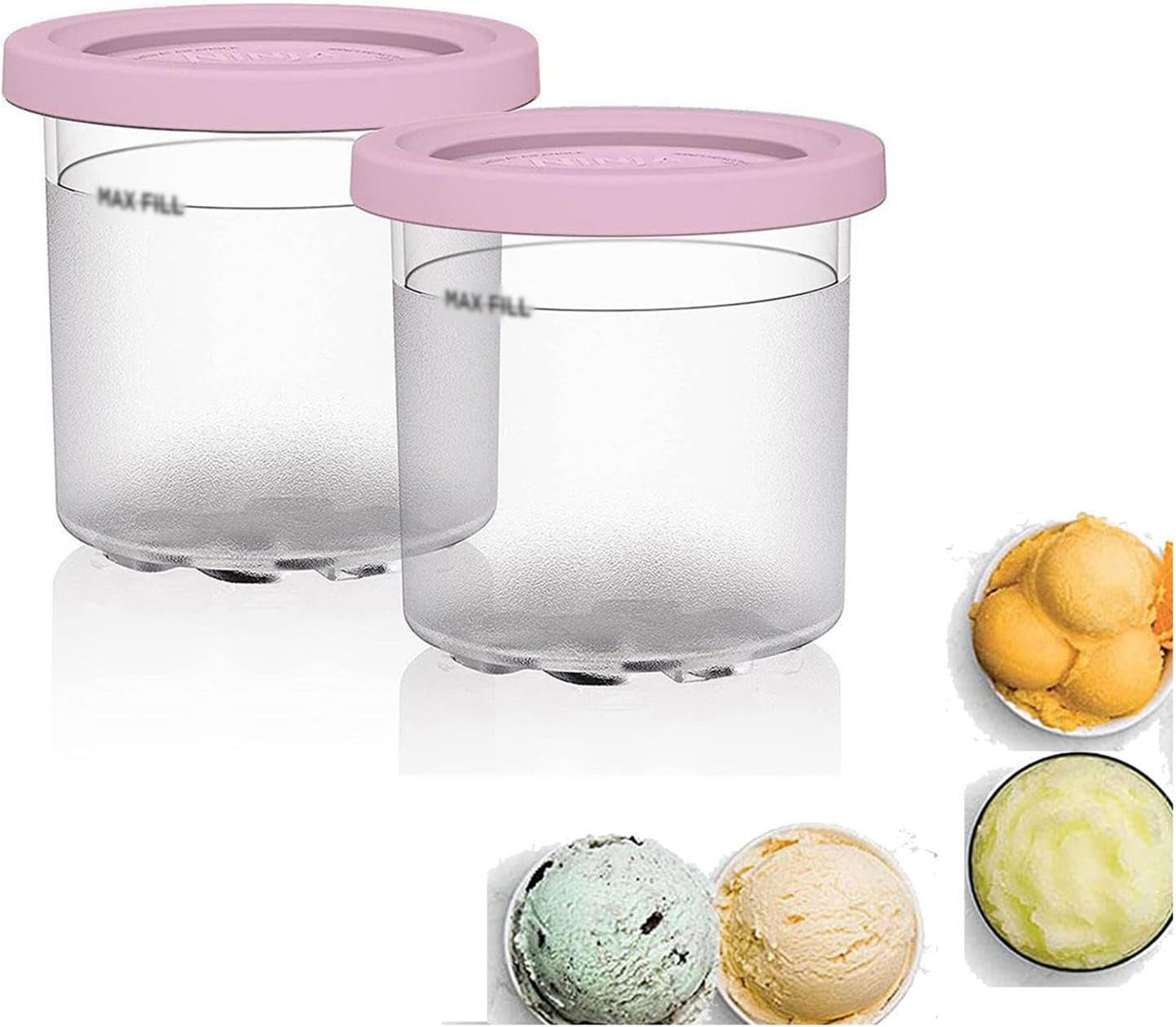 246 recipientes de creami, para pintas y tapas de crema ninja, pintas de crema de 16 onzas herméticas y a prueba de hojas para máquina de helados