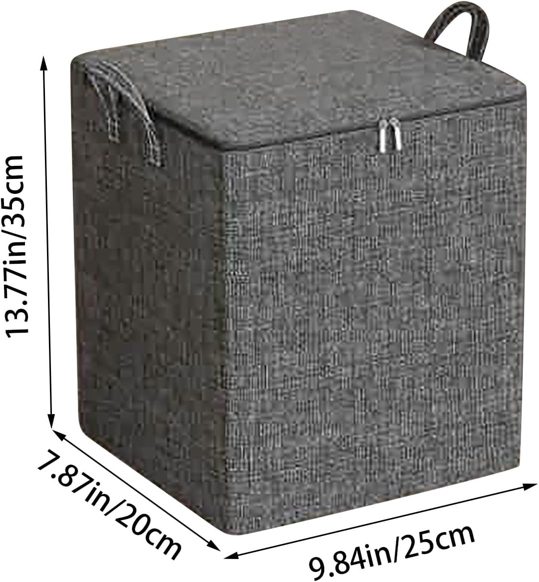 Bolsas de almacenamiento plegables y portátiles con cremallera y asas, contenedores de almacenamiento apilables para edredón, ropa, mantas,