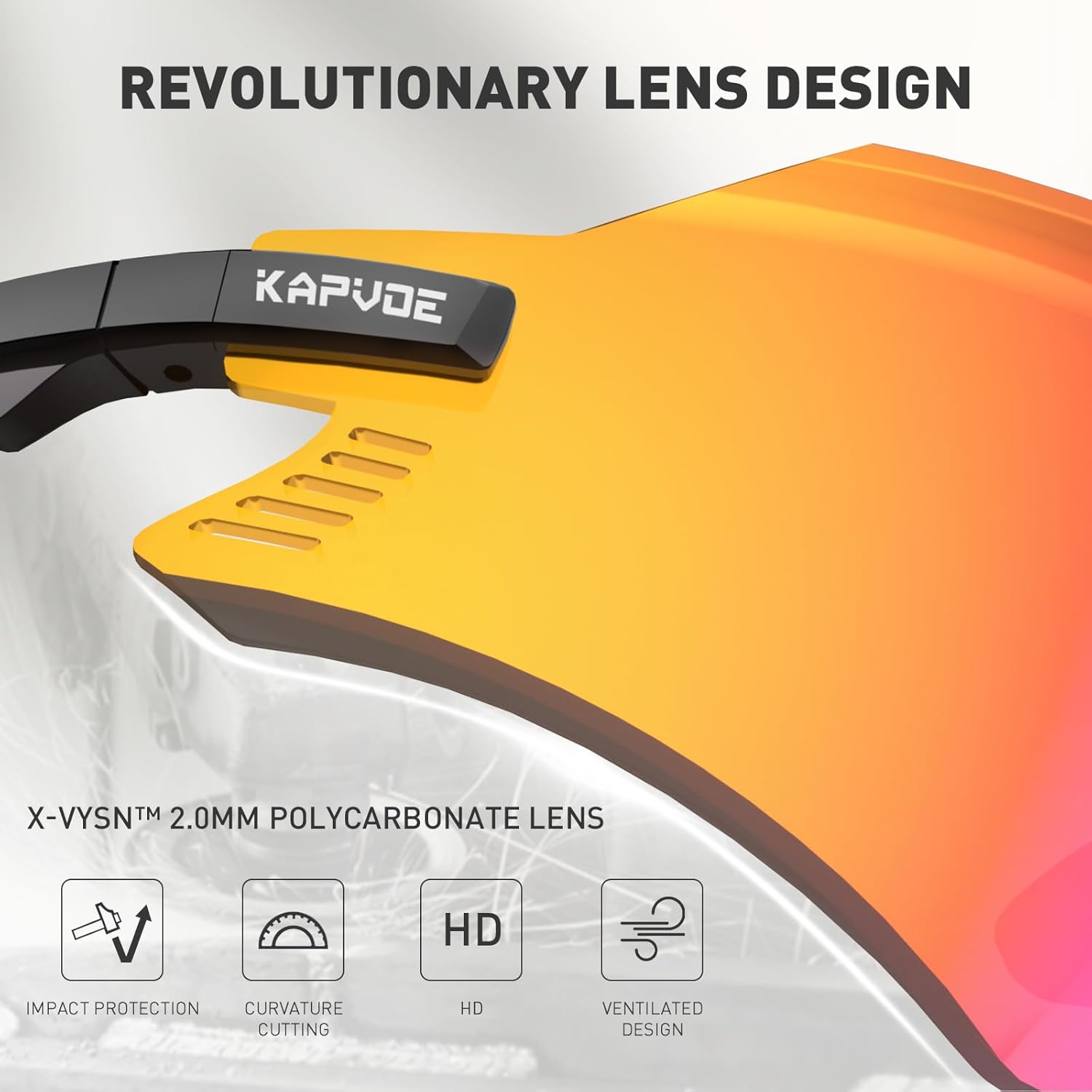 KAPVOE Cycling Glasses Mountain Bike Sunglasses MTB Windproof Motorcycle Goggles Men Women Triathlon Sports Running