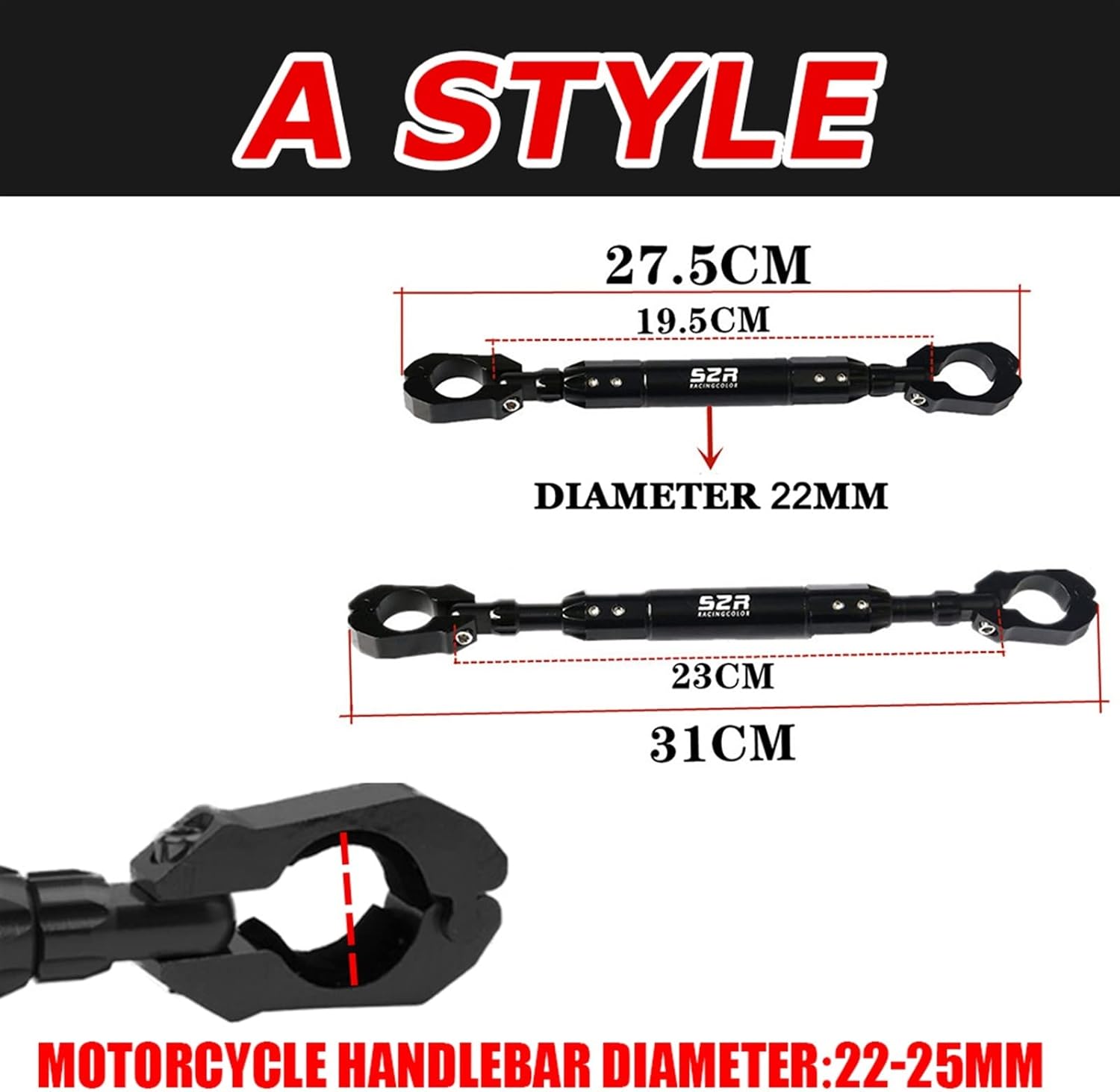 Palanca de barra de equilibrio de motocicleta para Benelli TRK502 TRK502X TRK 502 X TRK 502X TRK 502X (Color A rojo, Tamaño 1)