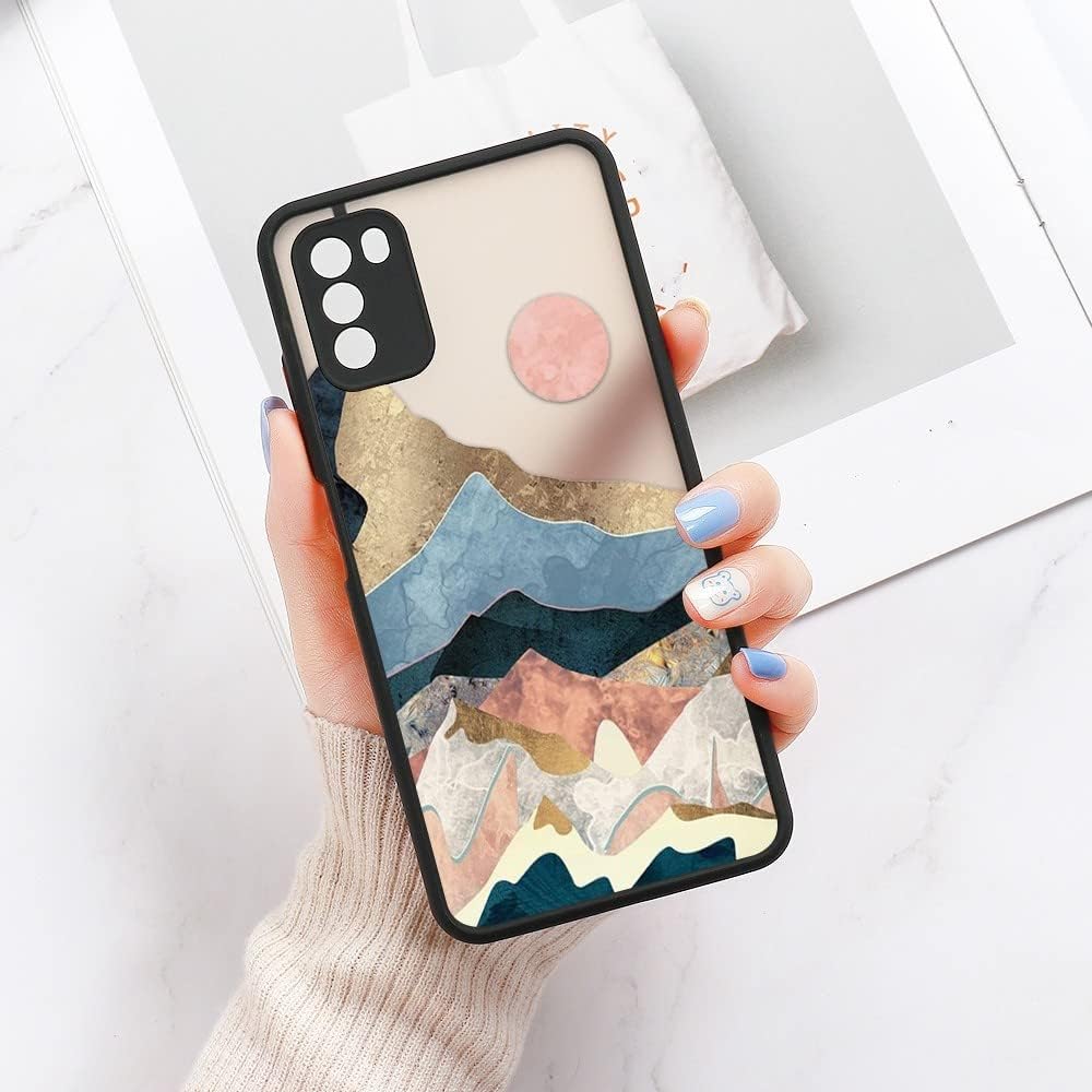 Funda de teléfono de paisaje floral mate para Xiaomi para Redmi Note 10 Pro 9 8 7 9s 10s 9A 9C NFC 9T Poco X3 Pro M3 F3 Fundas de protección mate