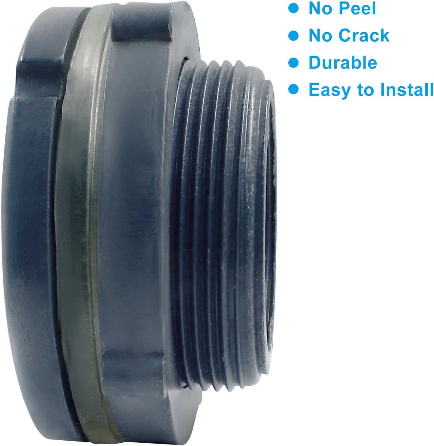 2 “PVC Bulkhead Fitting,1pc plástico tabique accesorios para barriles de lluvia, tanques de agua, acuarios