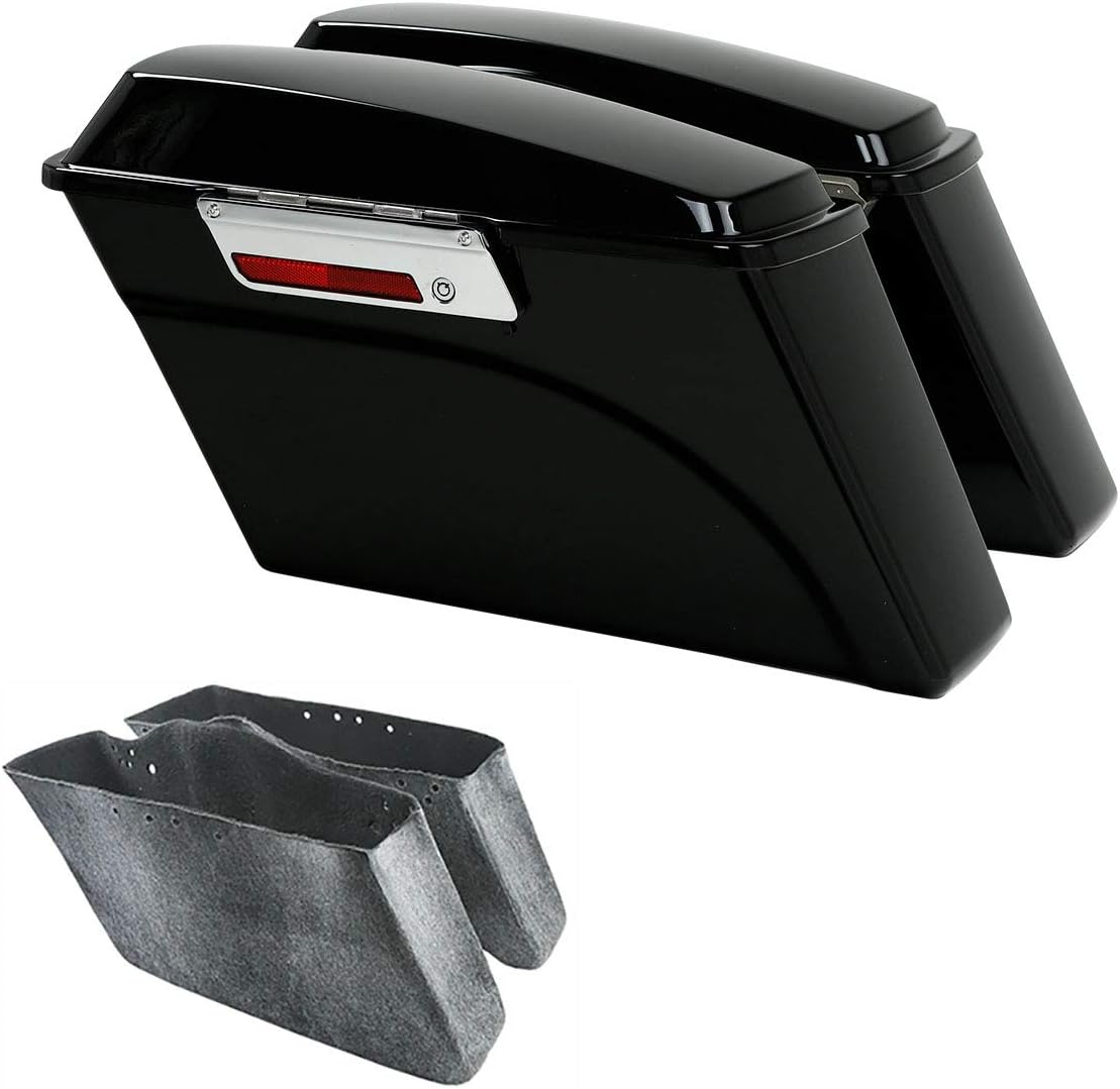TCMT Bolsa rígida para alforjas y forros de alfombra para Harley HD Touring CVO Road Glide Road King Street Glide Electra Glide Ultra Classic