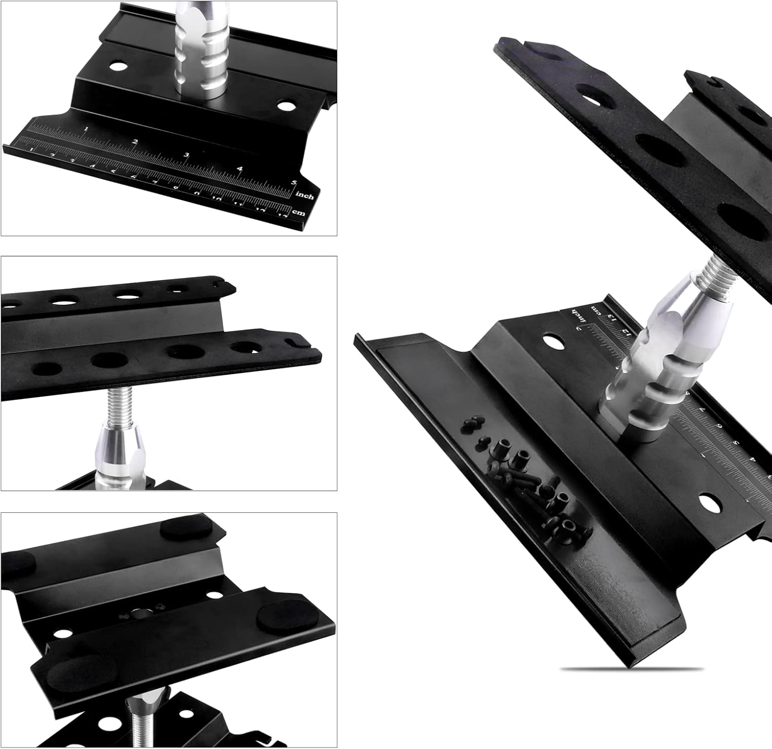 Soporte de trabajo de aluminio para auto a control remoto, estación de trabajo de reparación de 360 grados con rotación de 360 grados inferior con