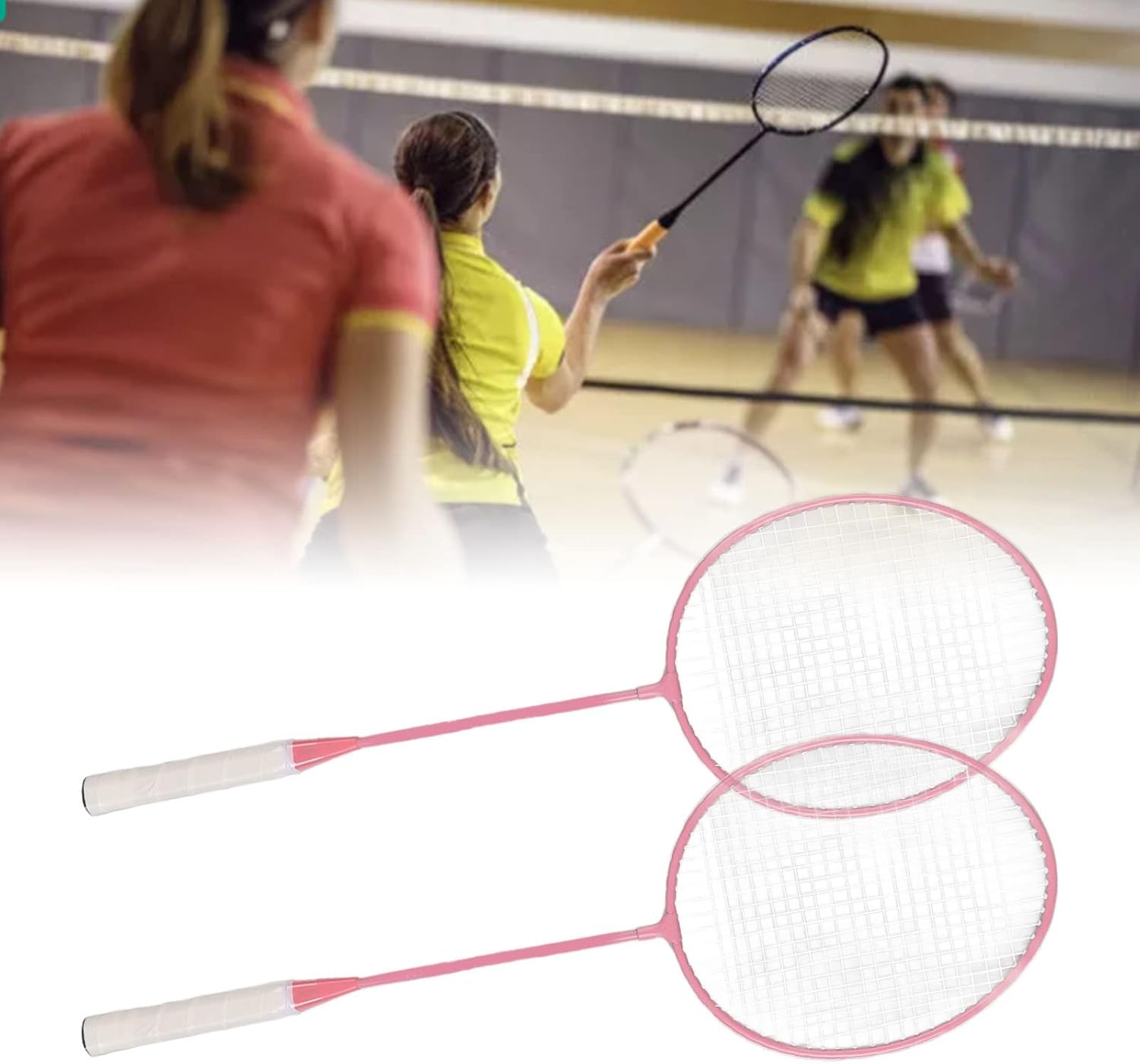 Juego de raquetas de bádminton para juegos de patio trasero al aire libre, juego recreativo, principiantes K1134, juego de raquetas de bádminton de