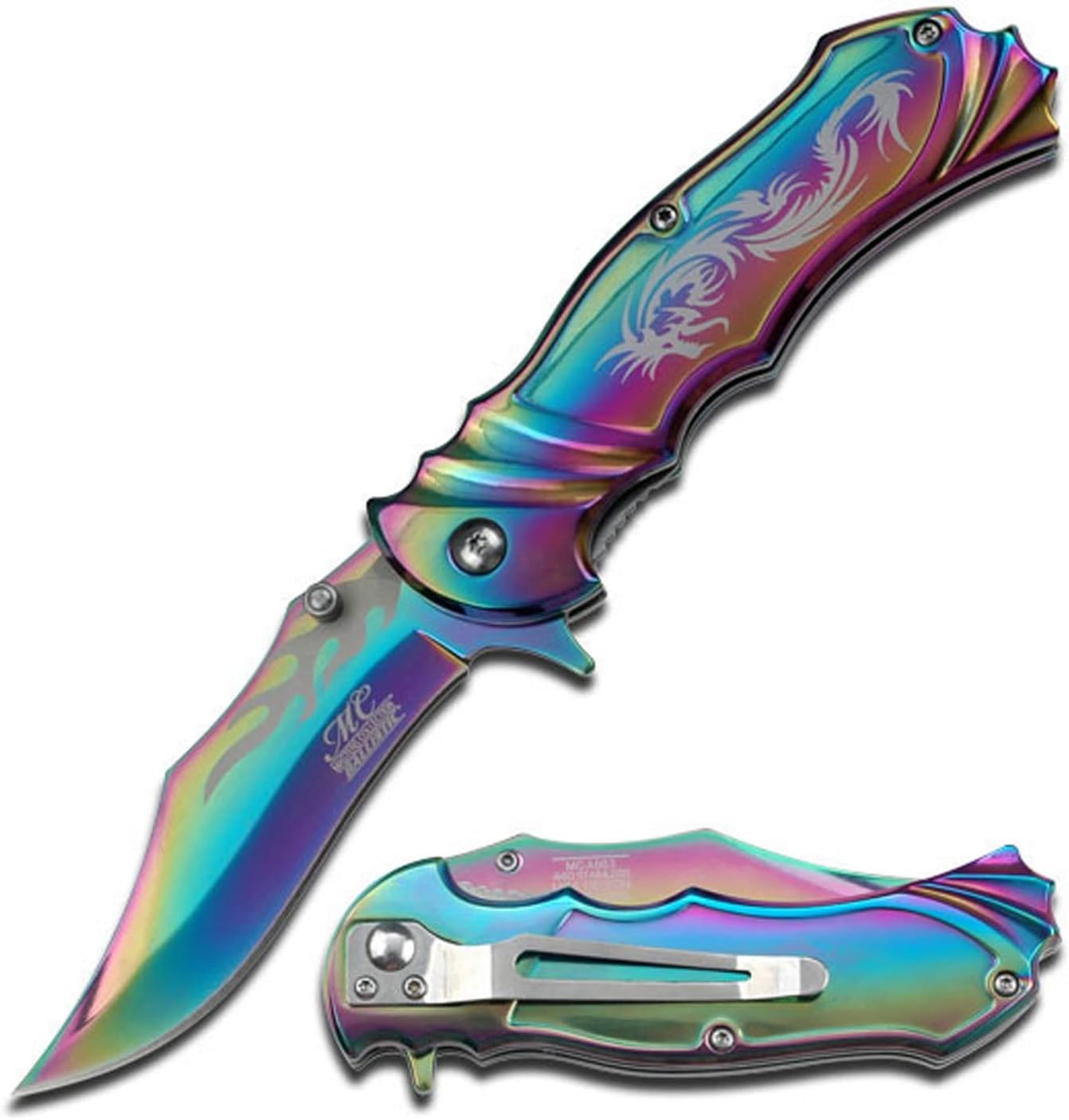 MASTER USA Masters Collection MC-A003 Series Fantasy Spring Assist – Cuchillo plegable, 4.5 pulgadas cerrado