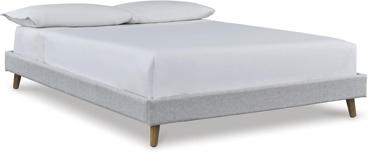 Signature Design by Ashley Base de cama tapizada Tannally, matrimonial, color beige
