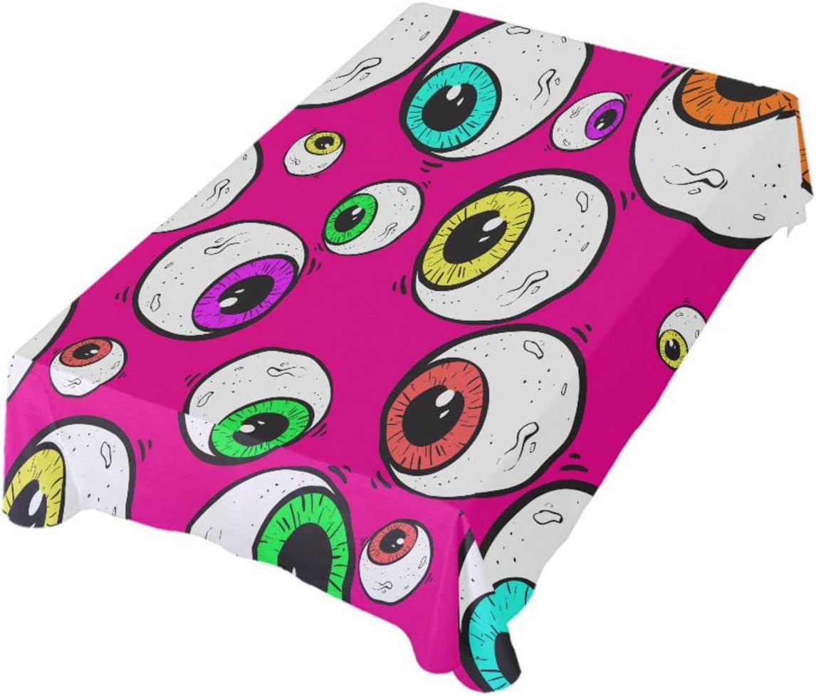 Ojos abstractos de Halloween, ropa rectangular impermeable, resistente al encogimiento, reutilizable, impreso, para cocina, campamento, cumpleaños,