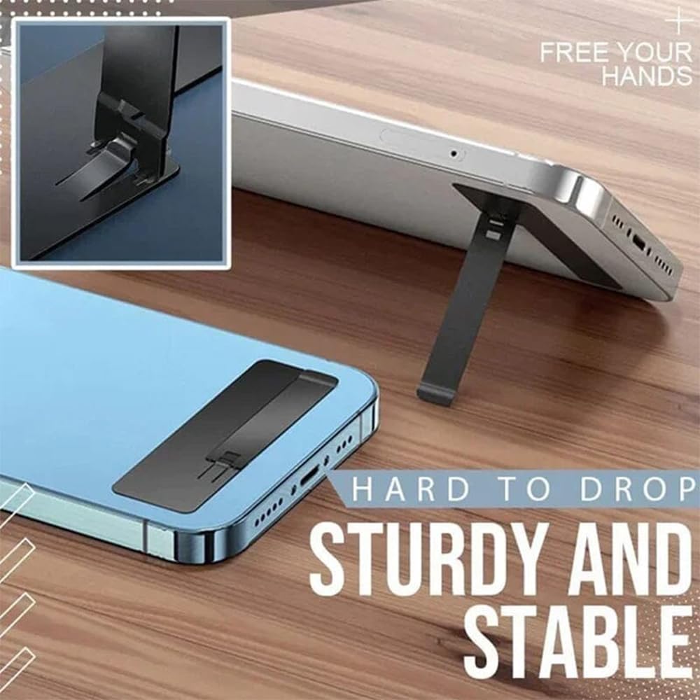 KCRPM Soporte invisible ultrafino para teléfono celular, soporte plegable e invisible para teléfono celular, soporte de metal portátil para