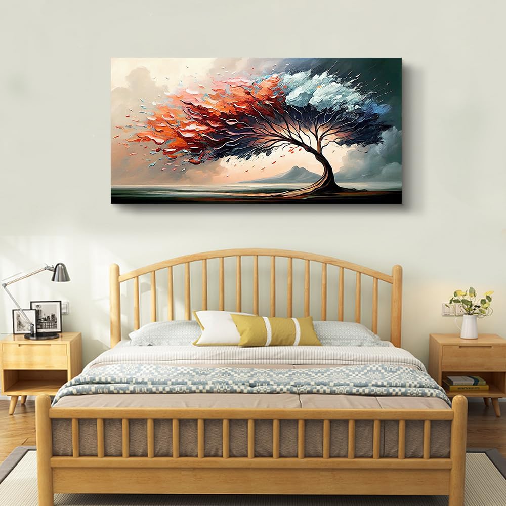MHARTK66 Decoraciones de pared para sala de estar, lienzo, arte de pared para dormitorio, oficina, decoración abstracta de árbol, paisaje, pinturas