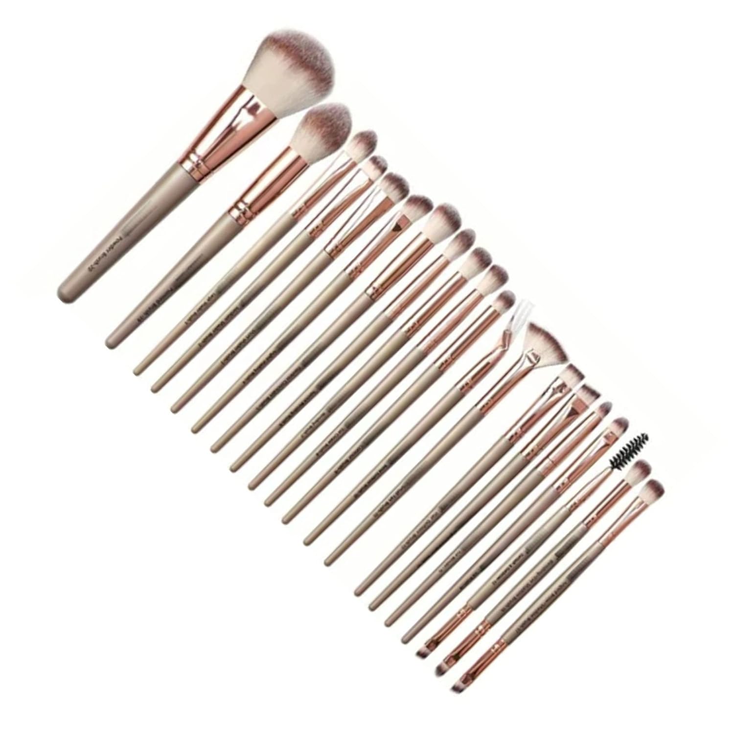 20 brochas de maquillaje, kit de brochas de maquillaje, correctores de sombras de ojos, pinceles de maquillaje, marrón café, suave, agradable a la