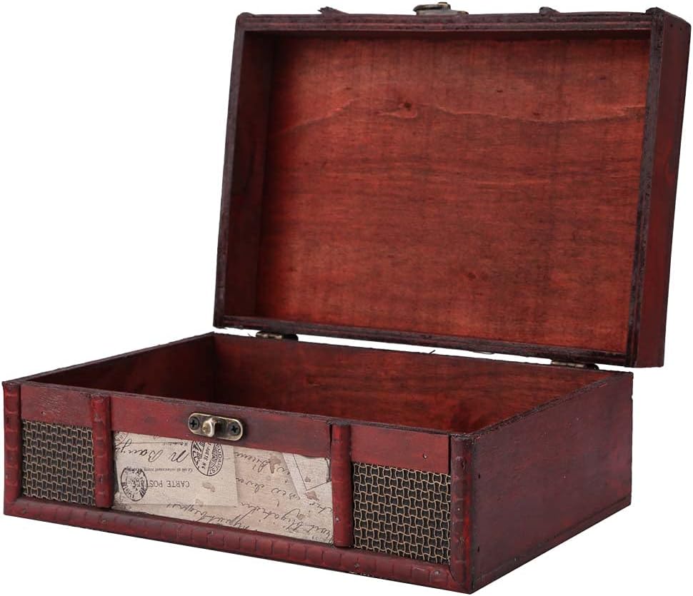 Caja de recuerdos vintage, cajas de cigarros vacías estilo antiguo, decoración exhibiciones de manualidades, almacenamiento de fotos de madera para