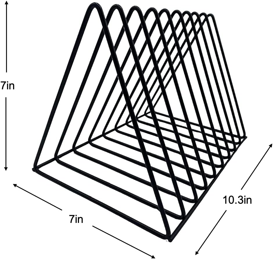 Soporte para almacenamiento de discos de vinilo, estante de alambre prémium para discos de álbumes Lp (paquete de 2)