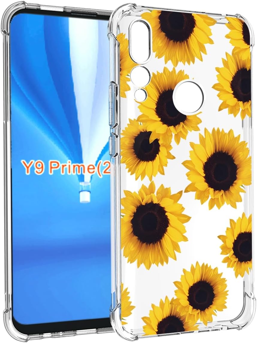 Sidande Funda para Huawei Y9 Prime 2019Honor 9XP Smart Z STK-LX1 para niñas y mujeres, funda protectora delgada de TPU suave y flexible transparente