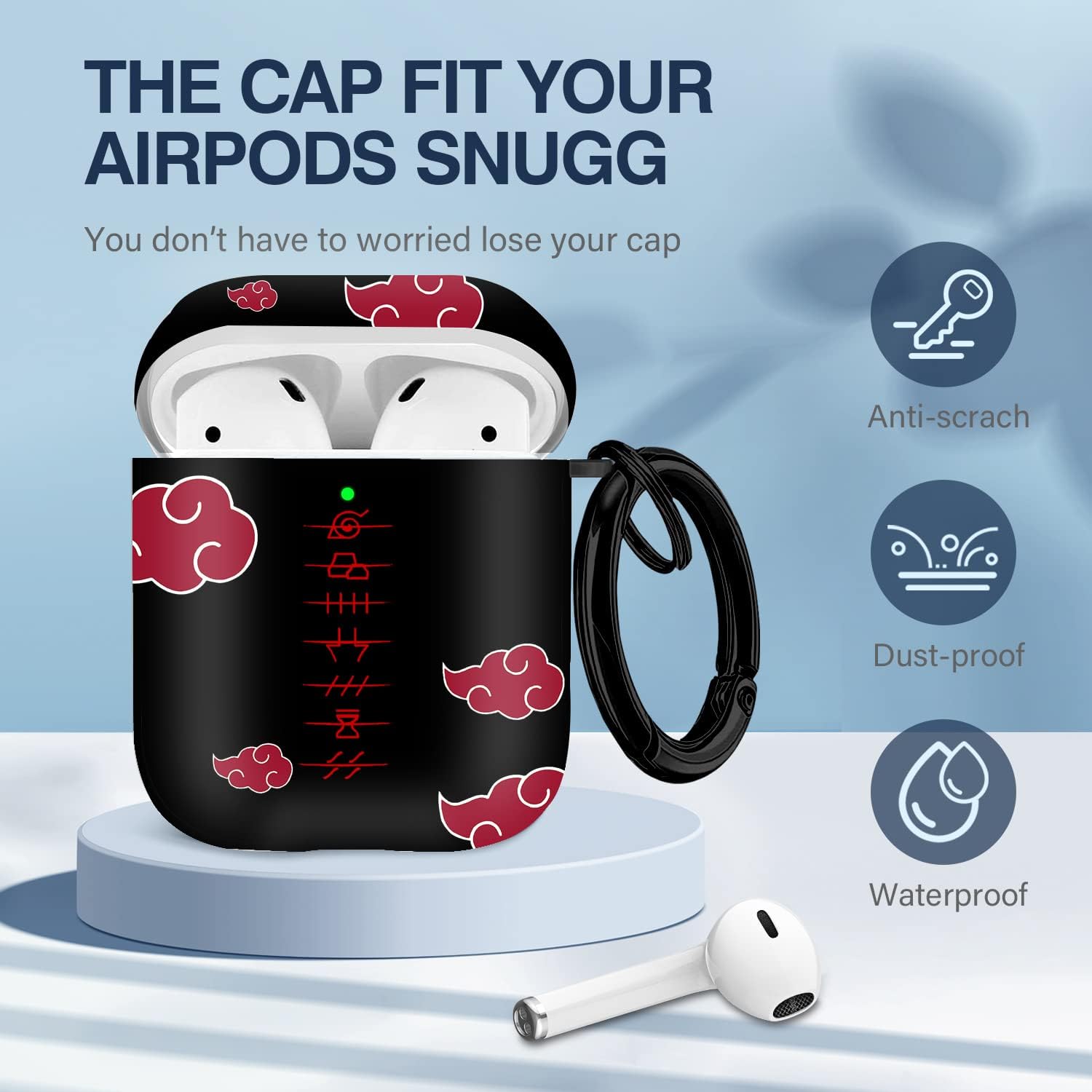 Maxjoy Funda para Airpods, diseño de dibujos animados de anime para Airpods de 1 y 2 generación, funda para Air Pods para hombres, niños y niñas,