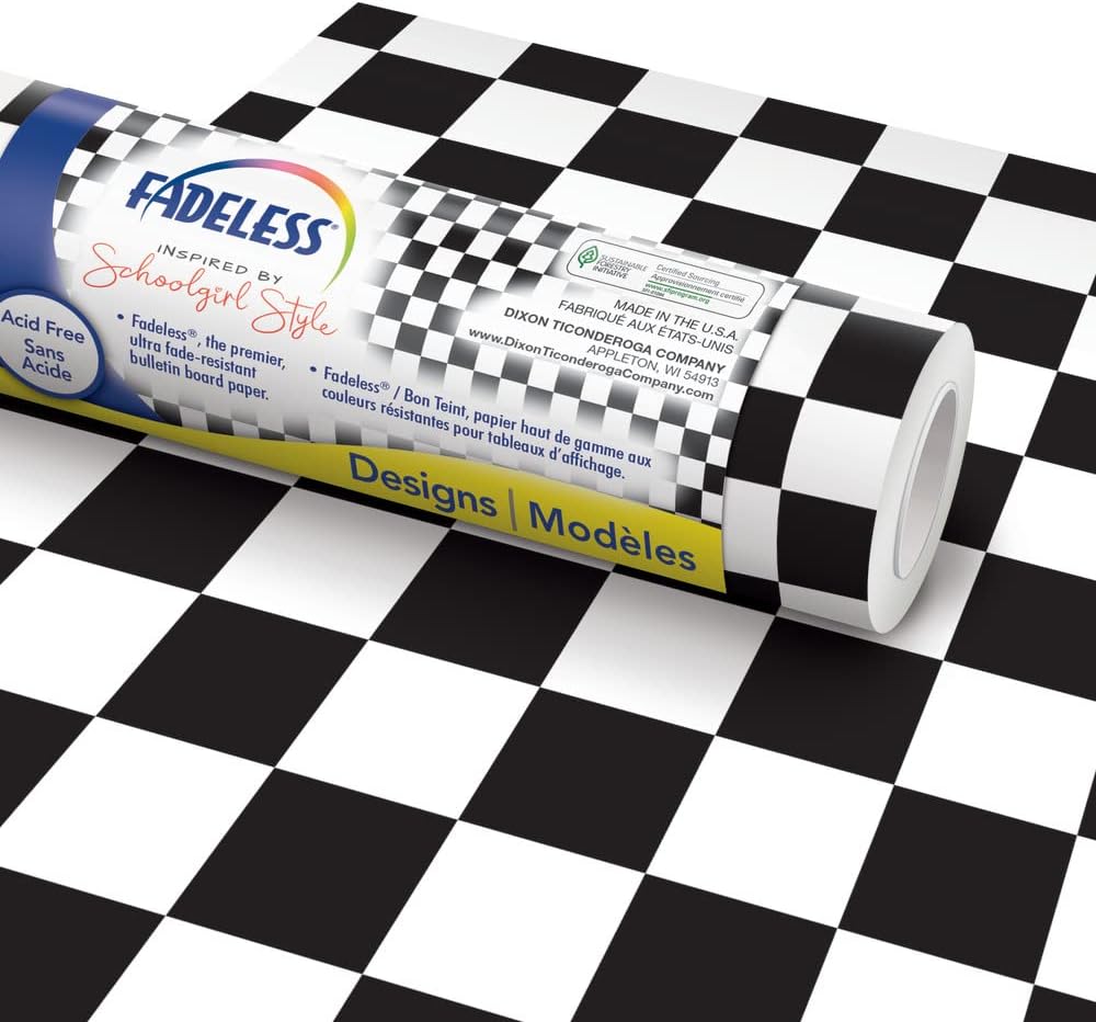 Fadeless Schoolgirl Style – Papel para tablón de anuncios, estilo retro, 48 pulgadas x 12 pies, 1 rollo