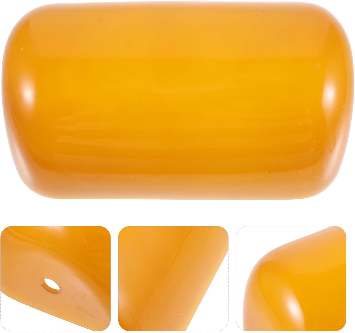 Uonlytech Reemplazo de pantalla de cristal naranja para lámpara de escritorio, pantalla de escritorio de banqueros, pantalla de vidrio para lámpara