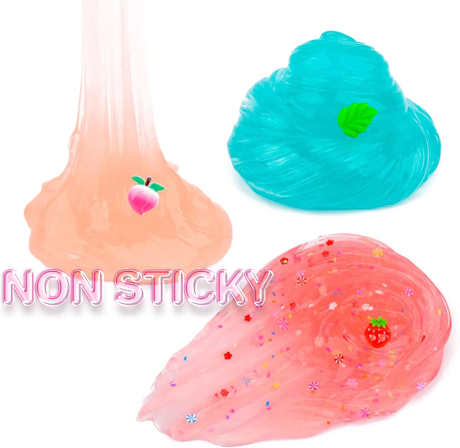 Paquete de 8 slime transparente, juego de limo transparente para niños, regalos de fiesta, juguetes de Navidad, paquete de limo transparente