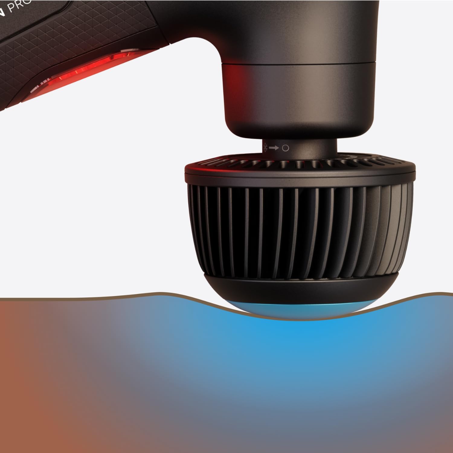 TheraGun Accesorio frío para pistola de masaje PRO Plus de tejido profundo, cuenta con 3 niveles de temperatura de terapia de frío para alivio del