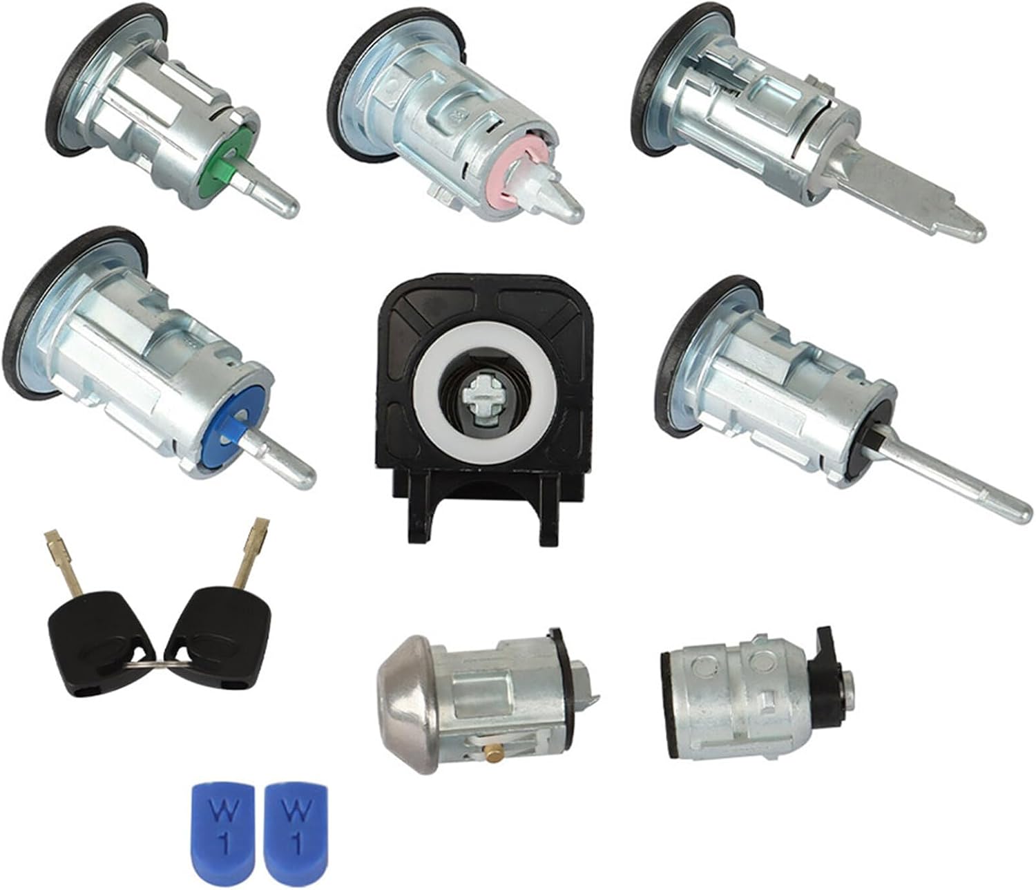 labwork Juego completo de cerradura para puerta de combustible con 2 llaves 4425134 de repuesto para Ford Transit Connect 2002-2012