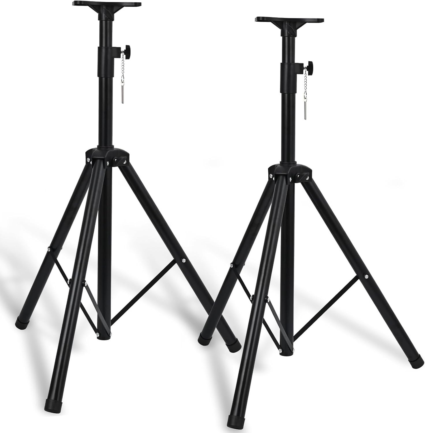 Soportes de altavoz de trípode dual con soporte de montaje, altura ajustable PA DJ Studio Monitor Soportes de altavoz