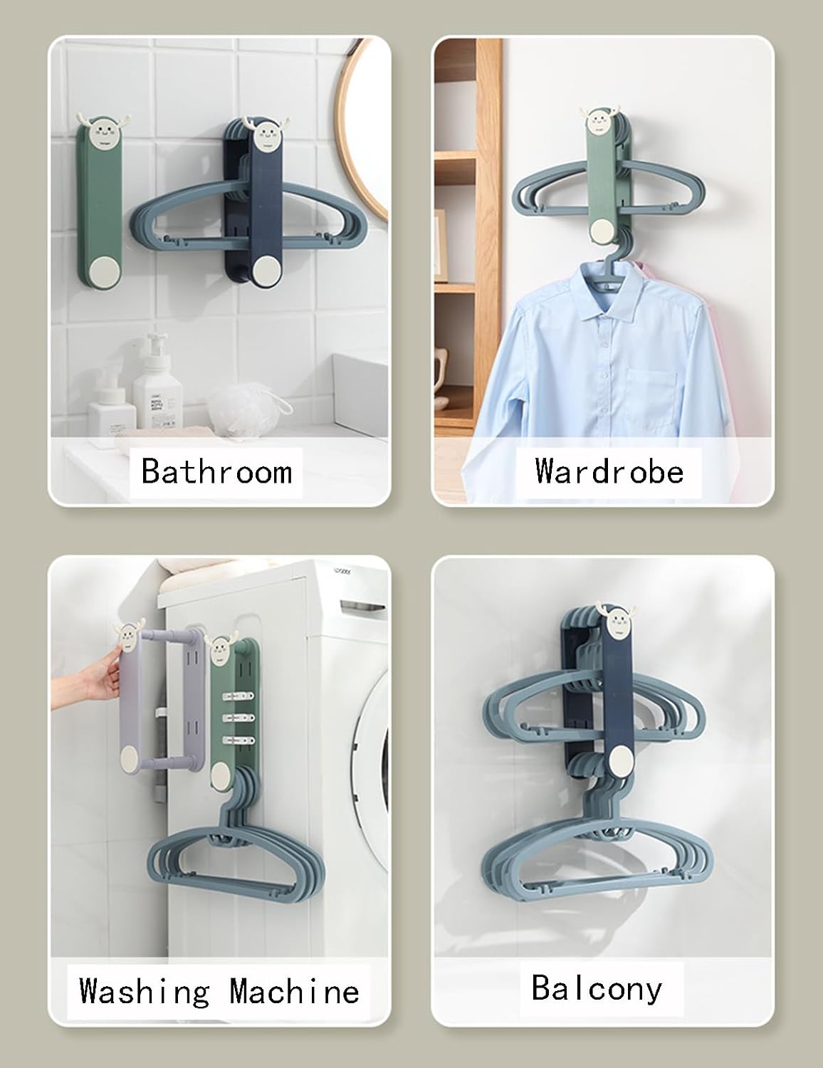 Organizador de colgar para montar en la pared, estante de almacenamiento expandible para ropa, sin taladrar, ahorro de espacio, soporte plegable