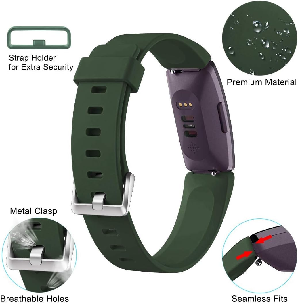 Ouwegaga Compatible con Fitbit Inspire 2 bandas para mujeres y hombres y Fitbit Inspire 2 bandas Ace 2 bandas para niños 12 paquetes pequeños