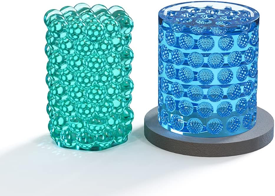Cjeuxnr 10 moldes de vela cilíndrica, molde de arte para manualidades, molde de vela de resina de silicona 3D, moldes de silicona para hacer velas