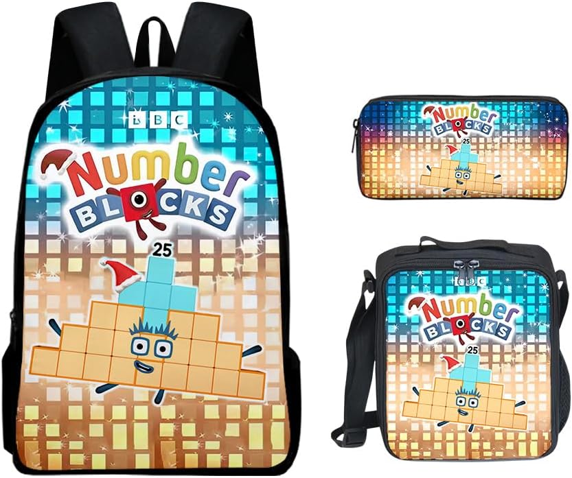 Mochila de moda y bolso de hombro inclinado Mochila para computadora portátil Mochila linda de dibujos animados para mujeres y hombres, 9, Mochilas