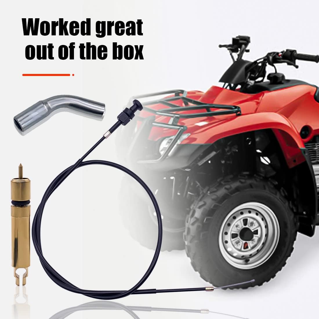 Kit de émbolo de cable de estrangulador y válvula de arranque compatible con Honda TRX350 Rancher 350 Fourtrax 300 350 Foreman 400 Choke Cable