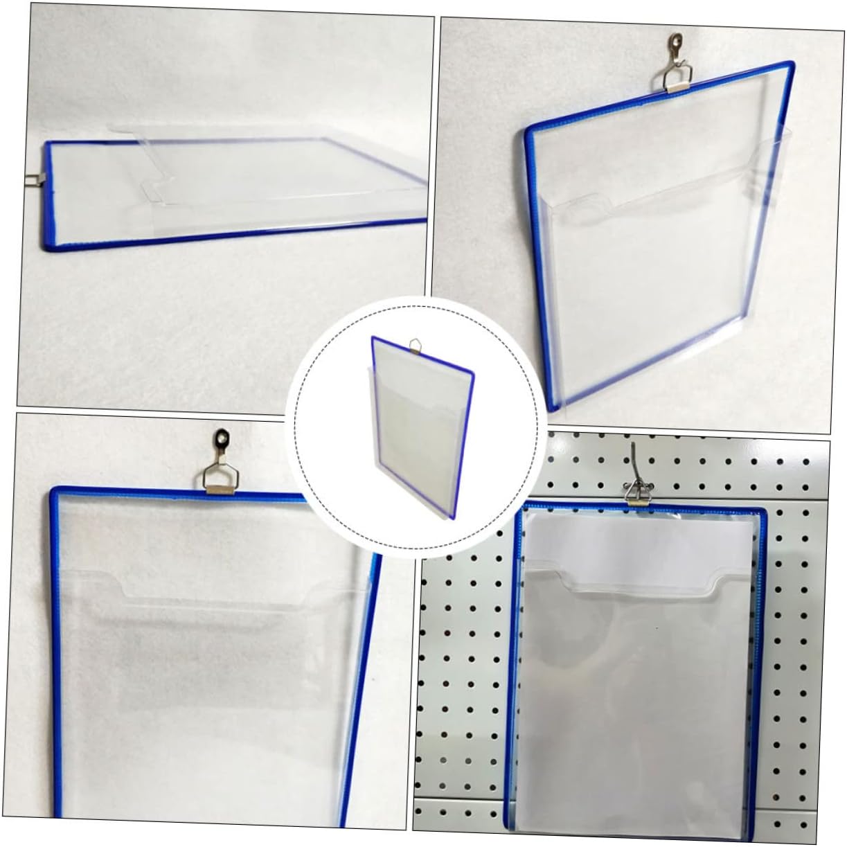 Ciieeo Organizador de recibos, carpeta de archivos de plástico, organizador de bolsillo, organizador de bolsillo, soporte para carpetas de pared de