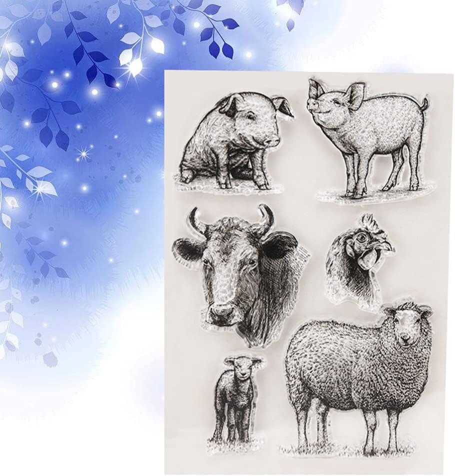 EXCEART Sello de silicona lindo animal sello postal Ilustración hacer accesorios Animal Sello hacer álbumes de recortes, sello de finalización de