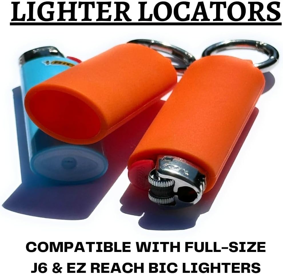Llavero con soporte para encendedor con clip de resorte, compatible con encendedores BIC J6 de tamaño completo, encendedor no incluido, llavero más