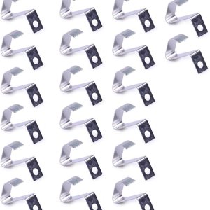 Placa de contacto de resorte de conversión negativa positiva de metal tono plateado para batería AAA aprox. 0.6×0.2×0.6 in(0.6×0.2×0.6 pulgadas) Placa de contacto de resorte de conversión negativa positiva de metal tono plateado para batería AAA aprox. 0.6×0.2×0.6 in(0.6×0.2×0.6 pulgadas)