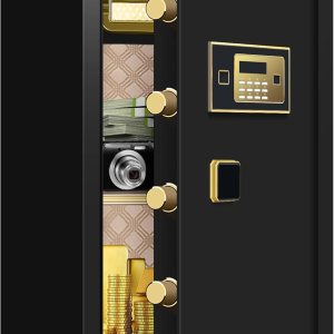 Caja de seguridad de 5.1 pies cúbicos a prueba de fuego, impermeable, digital para el hogar, caja fuerte grande a prueba de fuego, caja de seguridad Caja de seguridad de 5.1 pies cúbicos a prueba de fuego, impermeable, digital para el hogar, caja fuerte grande a prueba de fuego, caja de seguridad