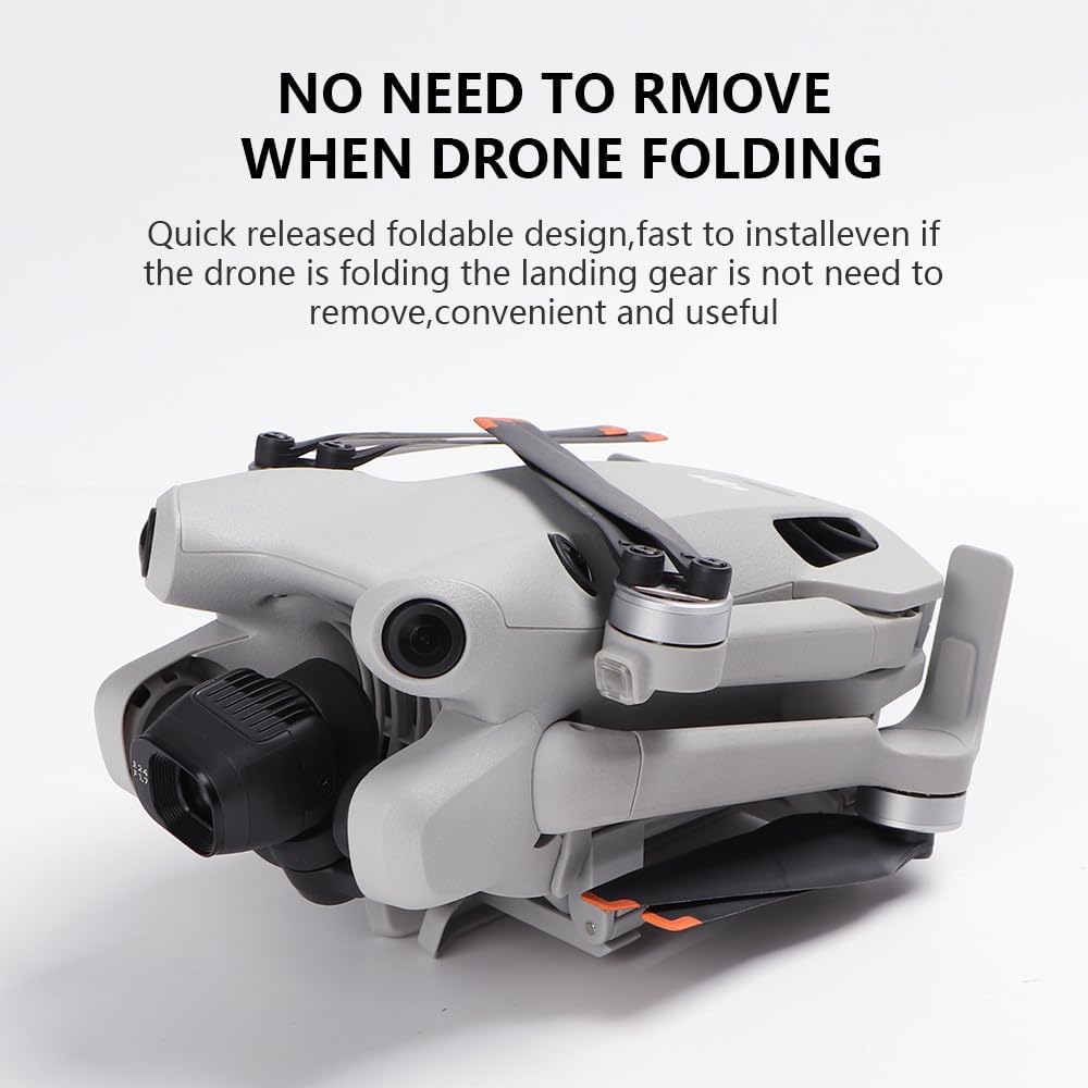 Xmipbs Mini 4 Pro Tren de aterrizaje extendido, pata de araña de aterrizaje plegable compatible con accesorios DJI Mavic Mini 4 Pro