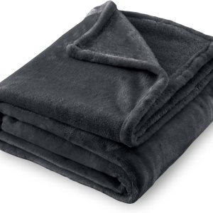 SOCHOW Manta de franela de forro polar, para todas las estaciones, ligera, súper suave y acogedora para cama o sofá, gris oscuro, 50 x 60 pulgadas SOCHOW Manta de franela de forro polar, para todas las estaciones, ligera, súper suave y acogedora para cama o sofá, gris oscuro, 50 x 60 pulgadas
