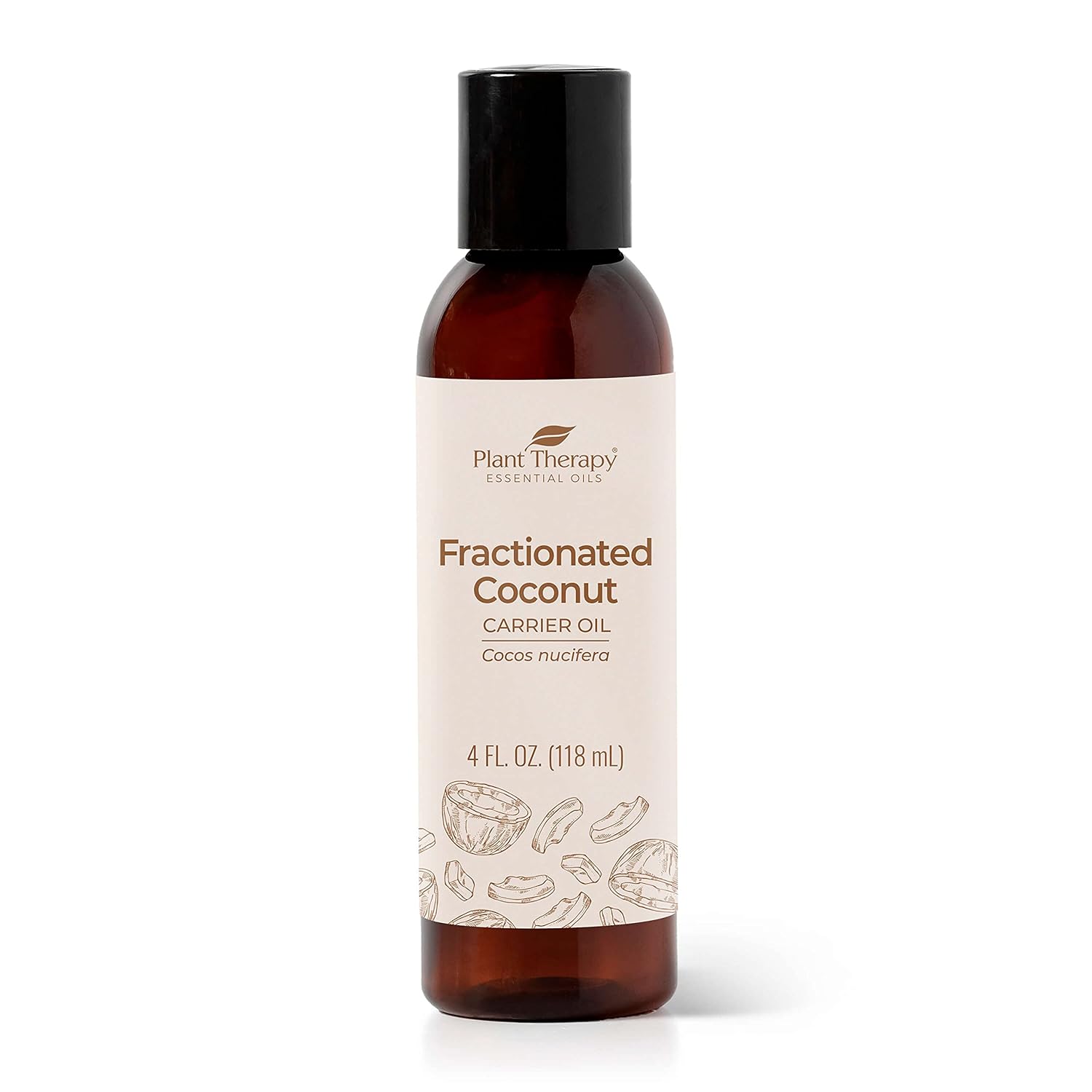 Aceite de Coco () fraccionados Carrier. Un Masaje Aceite para aromaterapia, aceite esencial de base o uso., 4 onza