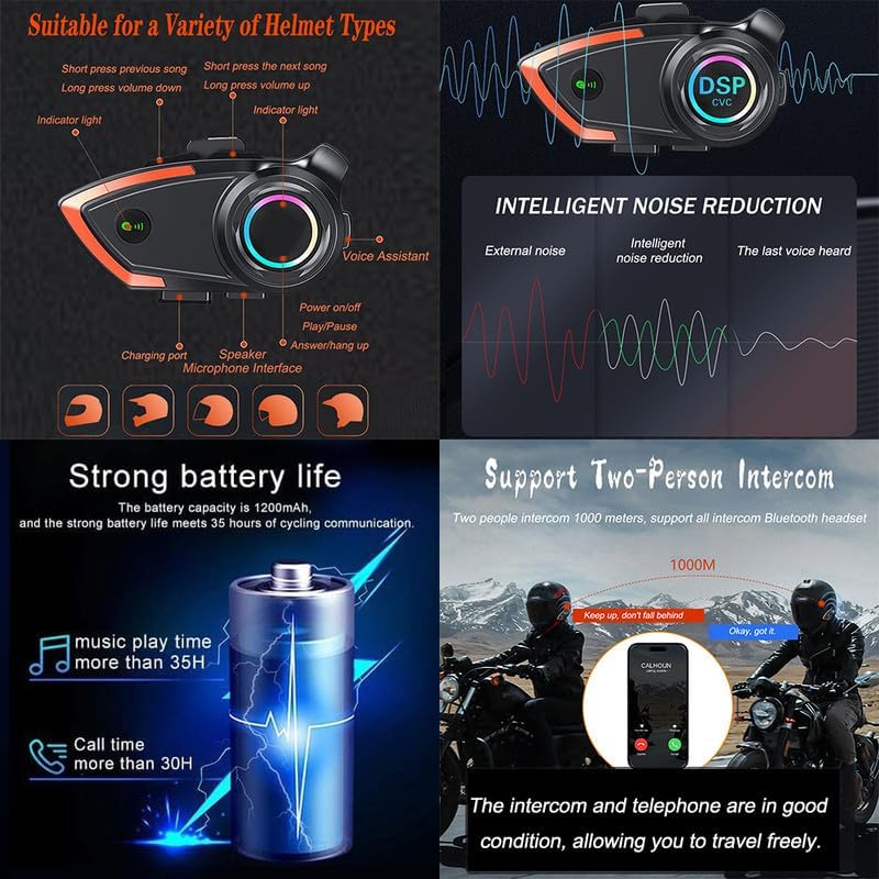 Casco modular Bluetooth para motocicleta, soporte Bluetooth para 2 personas, casco integrado de cara completa, casco abatible con visera solar