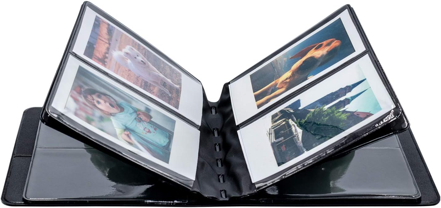 Ablus – Álbum de fotos con 64 bolsillos para fotos instantáneas de cámaras Fujifilm Instax Mini 7s 8 8+ 9 25 26 50s 70 90 y letrero, pequeño