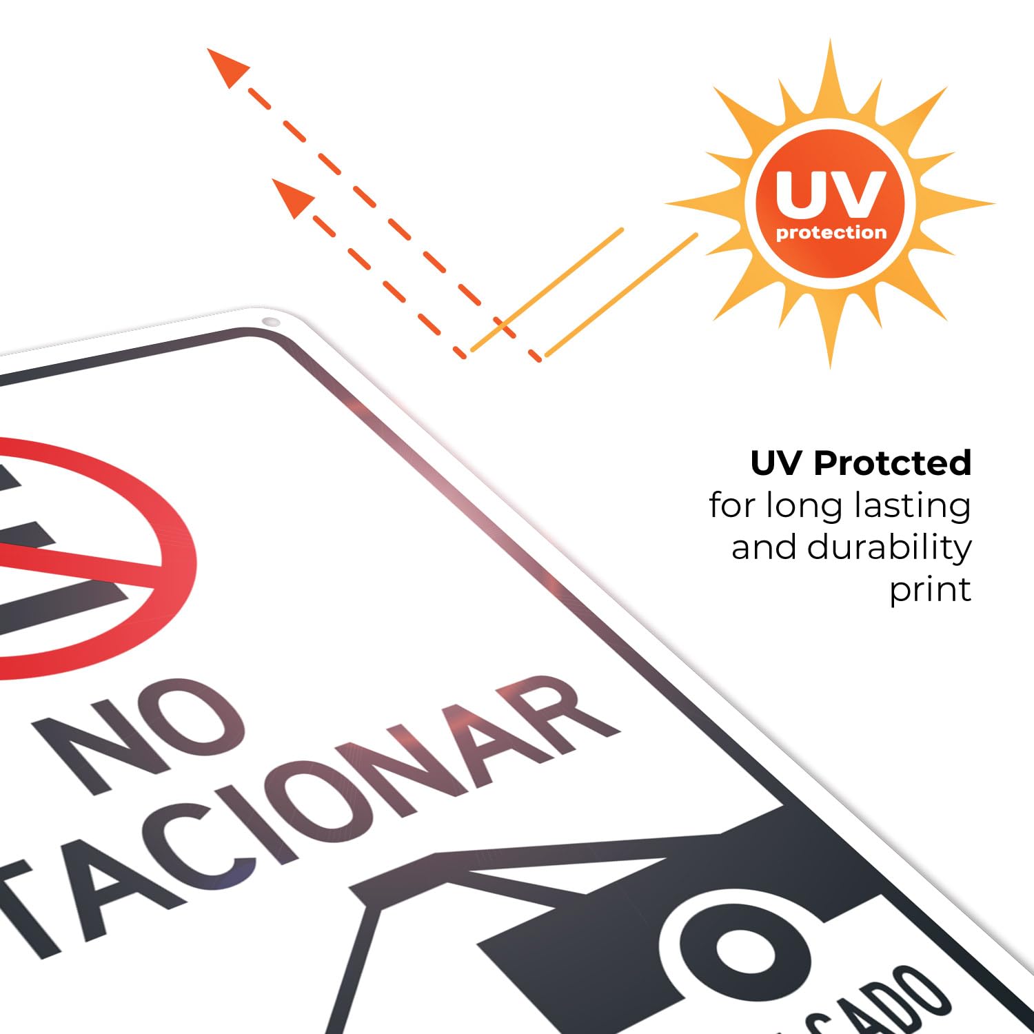 Letrero en español Do Not Parking Vehicle Will Be Towed Away at Owner Expense, 10 x 14 pulgadas, aluminio 040, resistente a la decoloración,