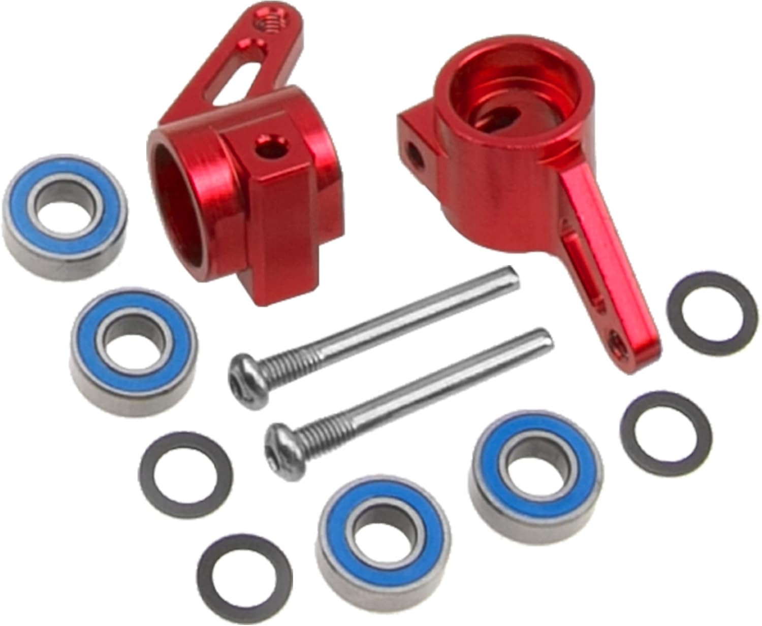 Bloques portadores de aluminio para nudillos delanteros compatibles con 110 Traxxas Slash 2WD Rustler Stampede Bandit RC Car, reemplazo de 3736