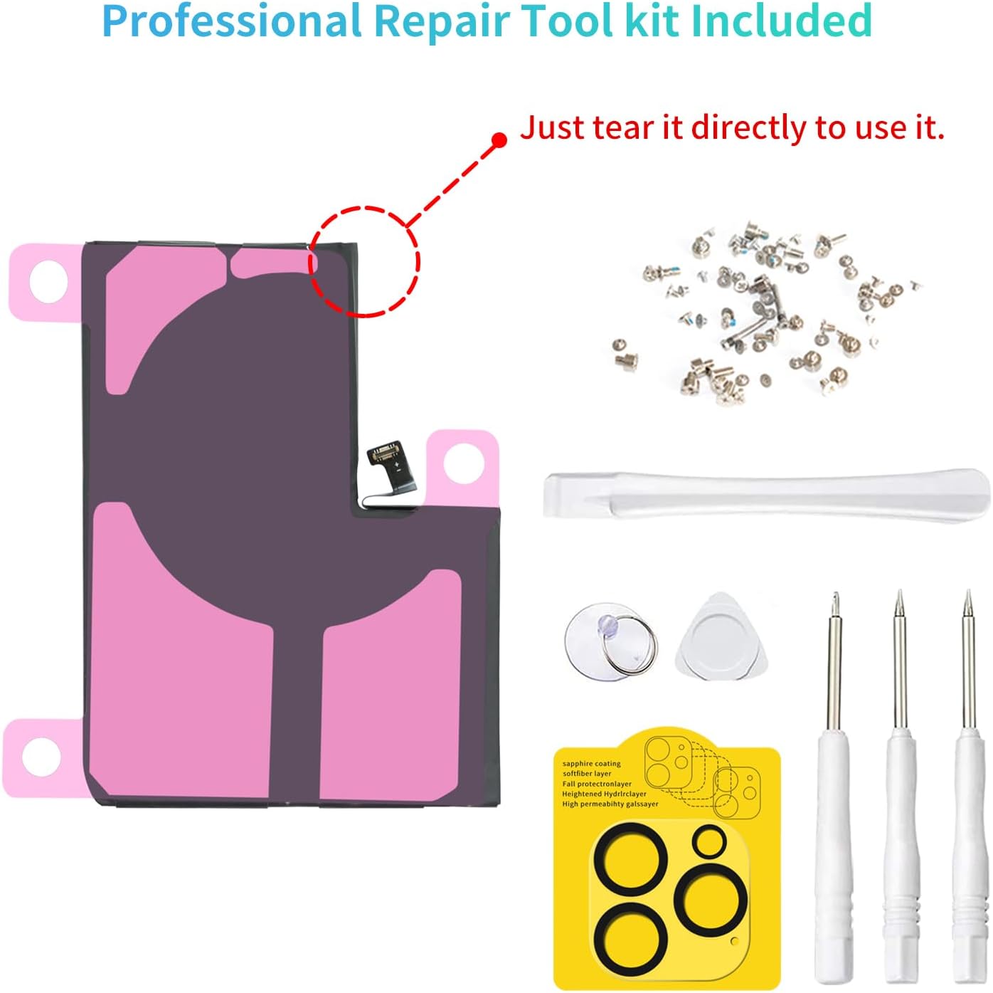 WUHAO Batería de repuesto para iPhone 14 Pro Max, capacidad mejorada de 4800 mAh para iPhone 14 Pro Max A2894 A2651 A2893 A2895 batería con
