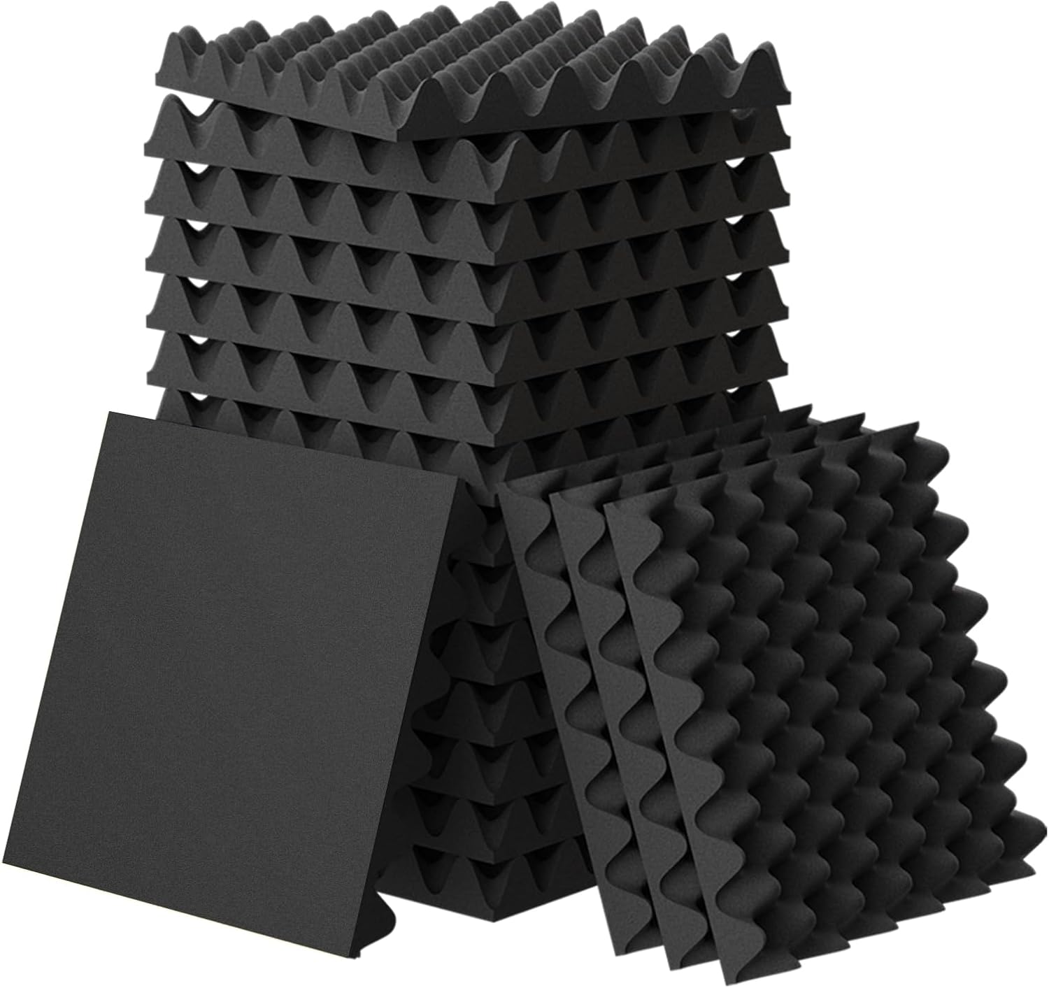 Paquete de 12 almohadillas de espuma para caja de huevos de 1.5 x 12 x 12 pulgadas (diseño más insonorizante), acolchado de espuma mejorado, paneles