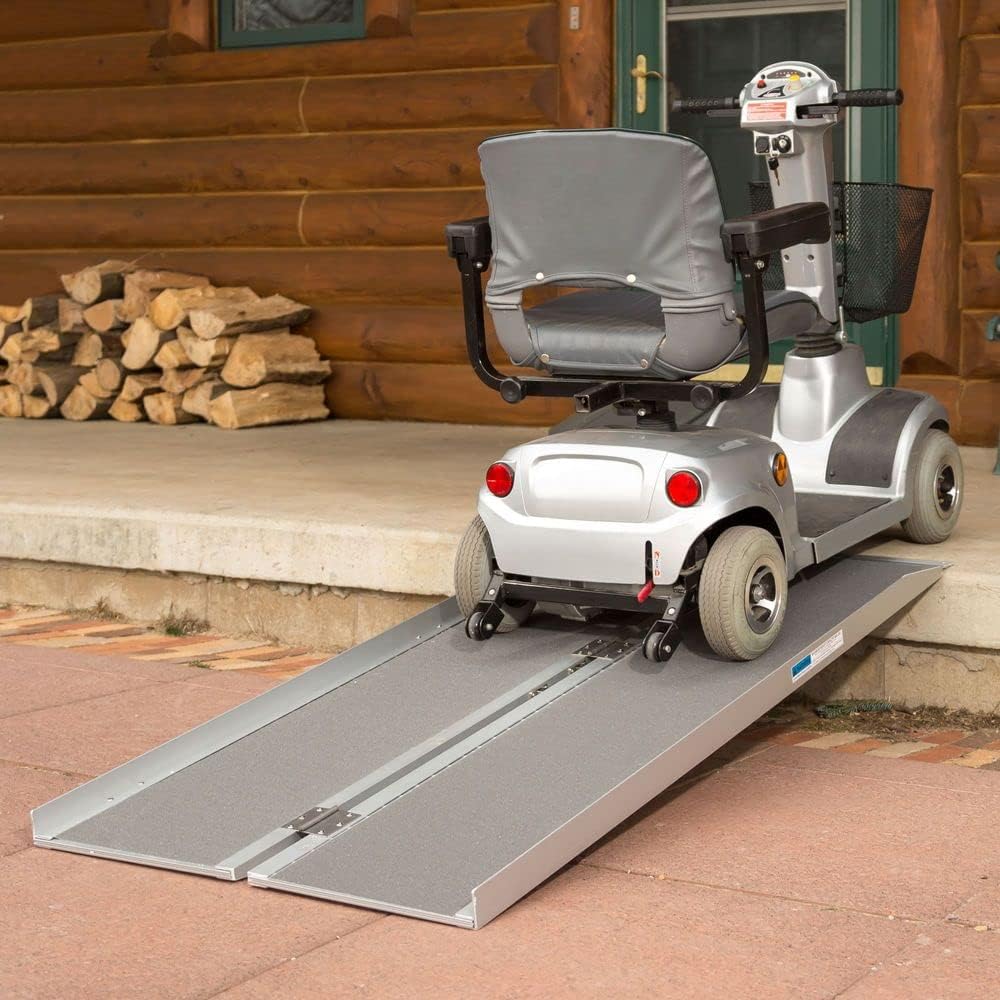 Rampas plegables de aluminio para silla de ruedas Silver Spring, Gris, 1, 1