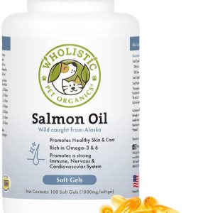 Wholistic Pet Organics Aceite de salmón Aceite de salmón salvaje de Alaska de aguas profundas para perros – Aceite de pescado Omega 3 para perros Wholistic Pet Organics Aceite de salmón Aceite de salmón salvaje de Alaska de aguas profundas para perros – Aceite de pescado Omega 3 para perros