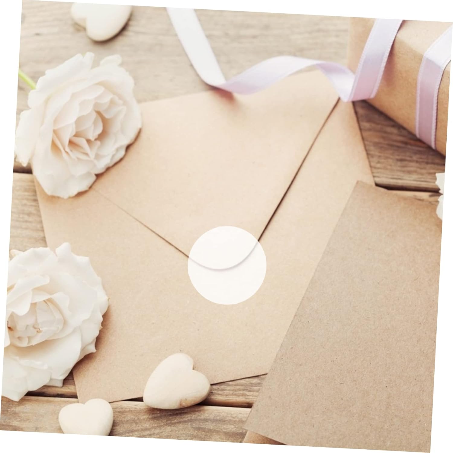 Abaodam 3000 Pcs Transparent Sealer Gift Wrapping Sticker Party Favor Sticker Labels Adhesive Sticker Self Clear Envelope Mailing Dot Stickers Gift