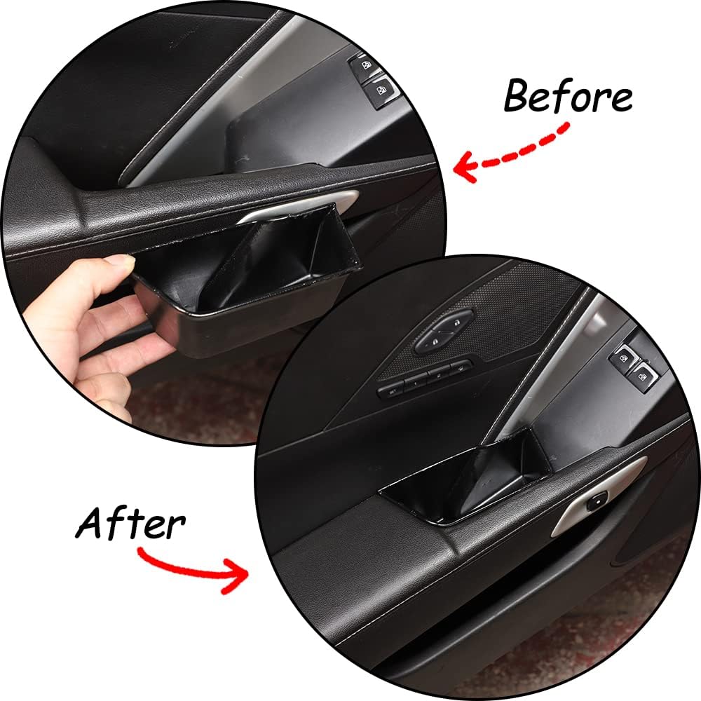 TINKI Bandeja de almacenamiento de reposabrazos de puerta interior de ABS compatible con C7 Corvette Stingray Chevrolet 2014-2019 Z06Grand Sport